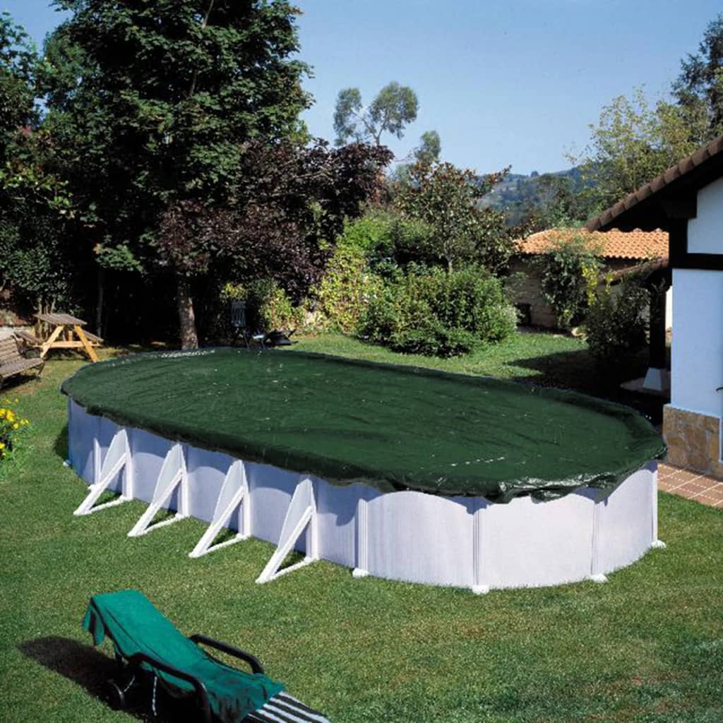 Summer Fun zöld téli ovális PVC medencetakaró 800 cm