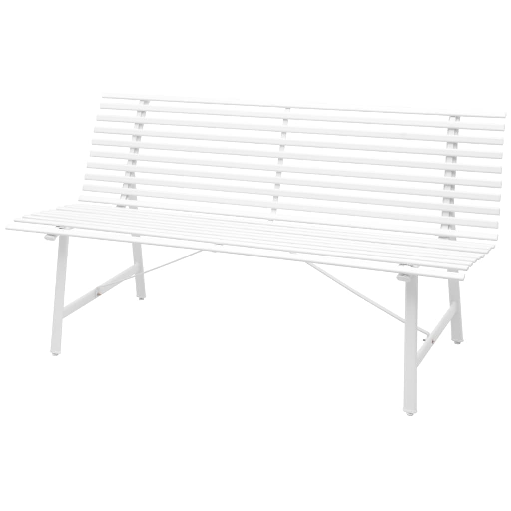vidaXL fehér acél kerti pad 150 cm