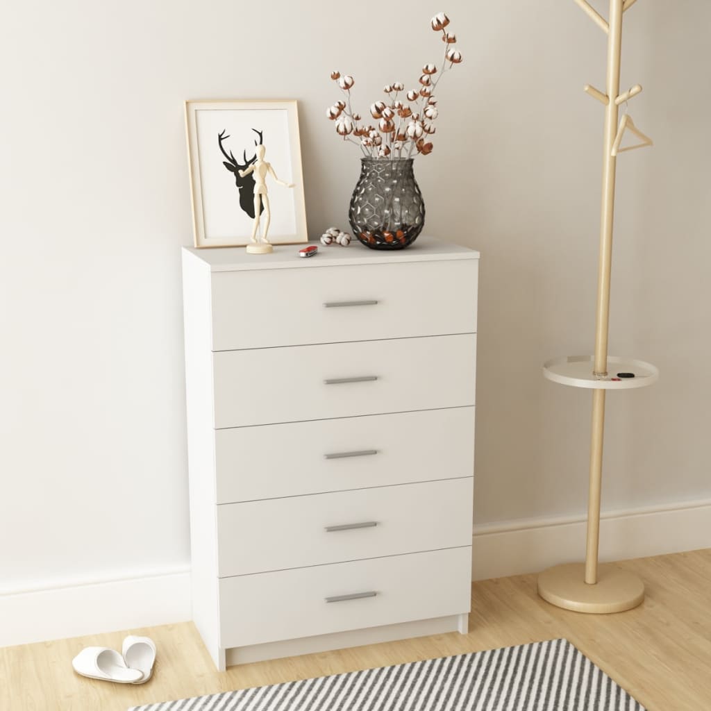 vidaXL fehér forgácslap tárolószekrény 71 x 35 x 106 cm