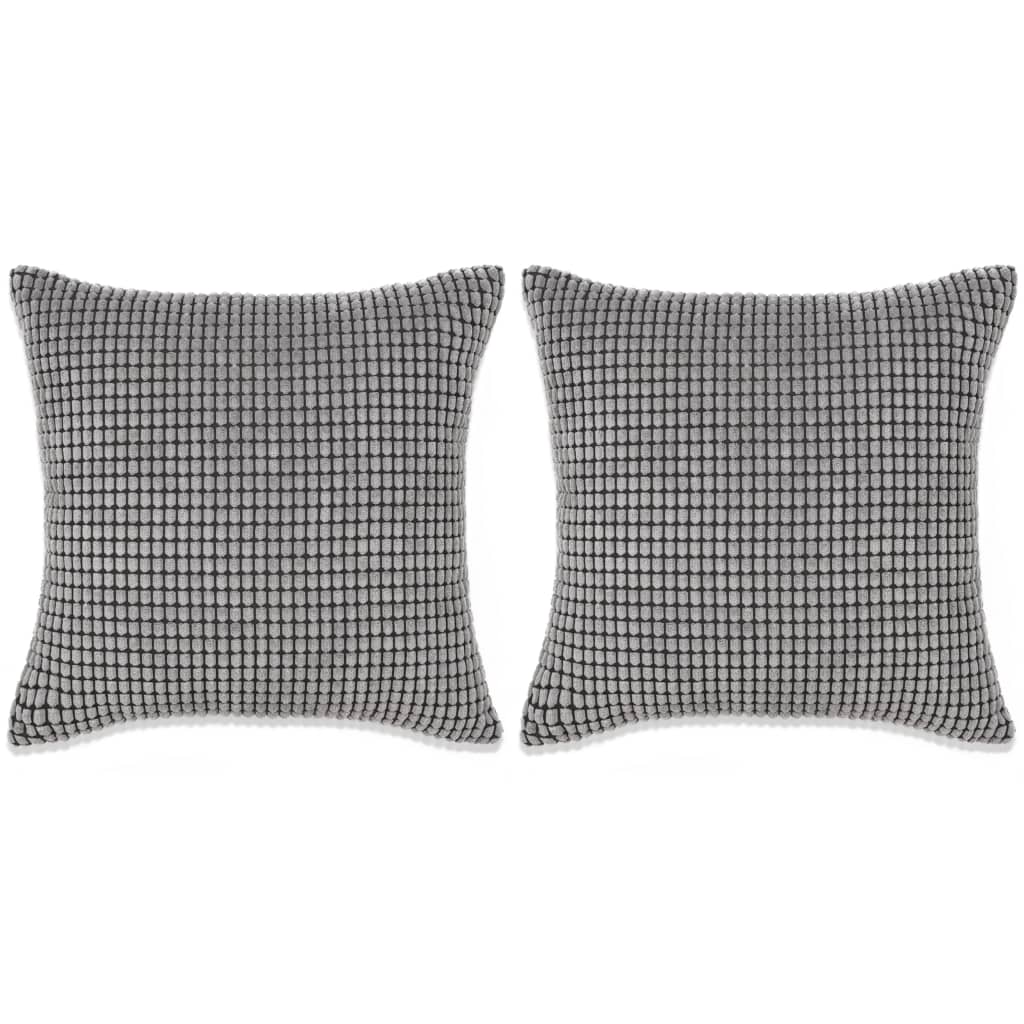 vidaXL 2 db velúr párna 60 x 60 cm szürke