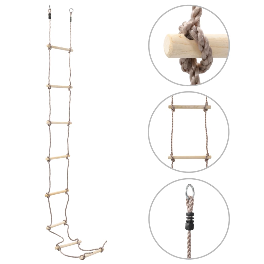 vidaXL fa kötéllétra gyerekeknek 290 cm