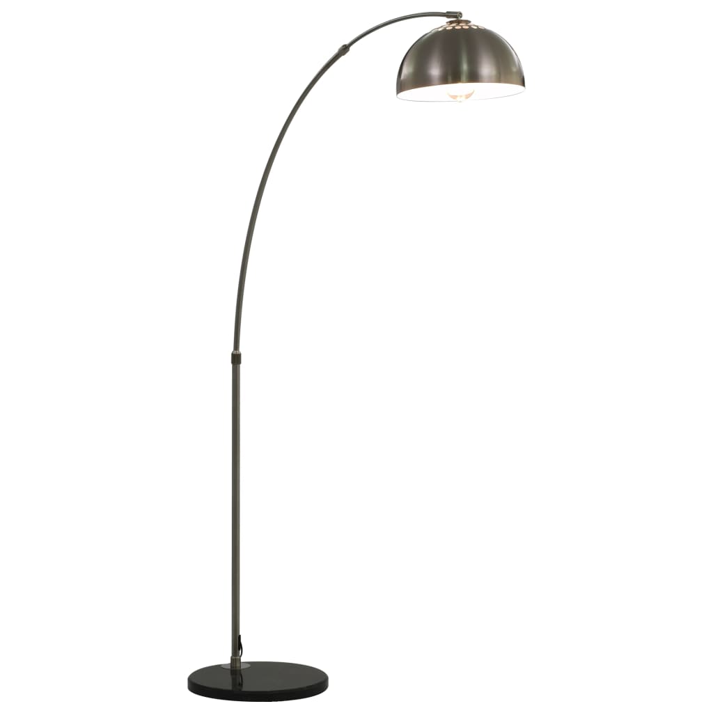 vidaXL ezüst íves lámpa 60 W E27 170 cm