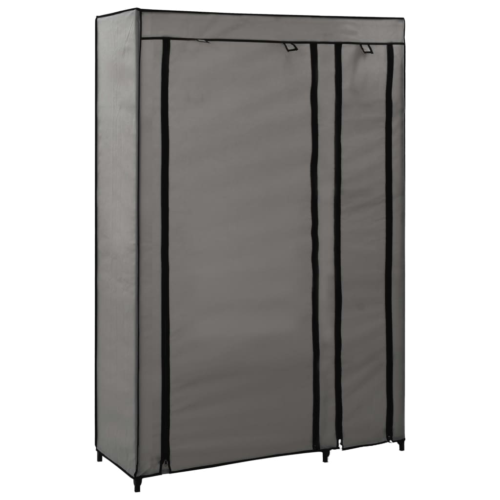 vidaXL szürke összecsukható szövet ruhásszekrény 110 x 45 x 175 cm