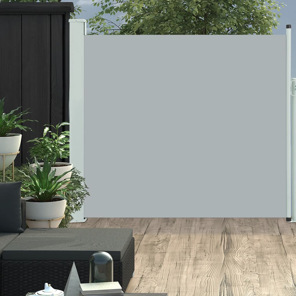 vidaXL szürke kihúzható oldalsó teraszi napellenző 170 x 300 cm