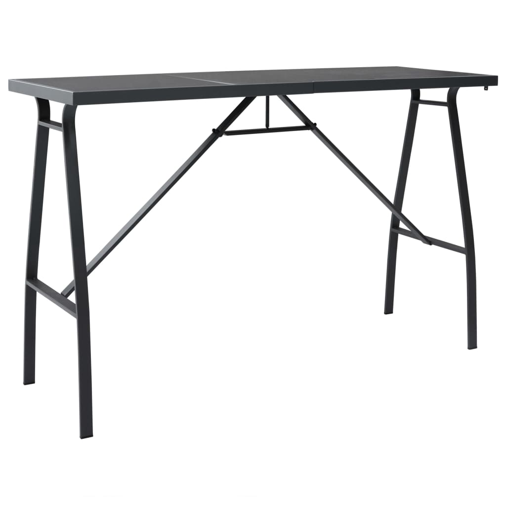 vidaXL fekete edzett üveg kerti bárasztal 180 x 60 x 110 cm