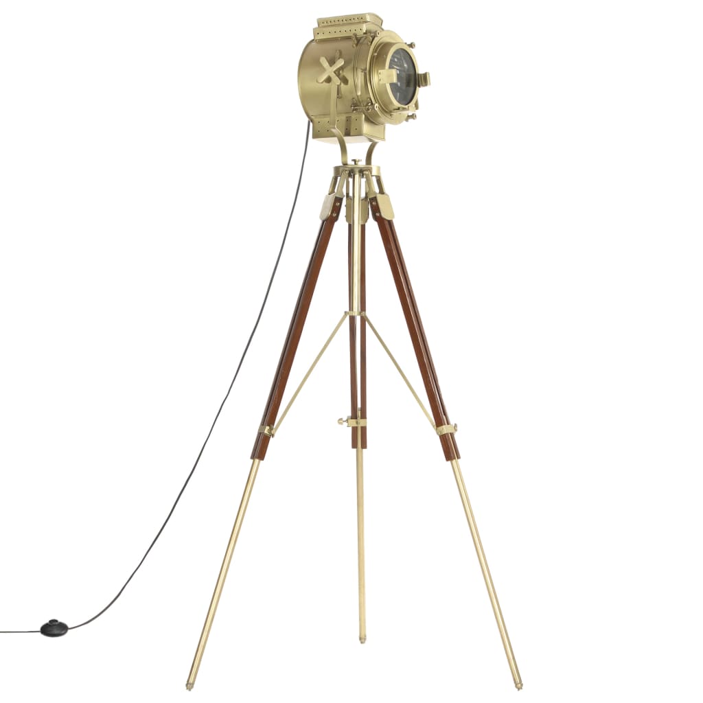 vidaXL háromlábú tömör mangófa állólámpa 193 cm