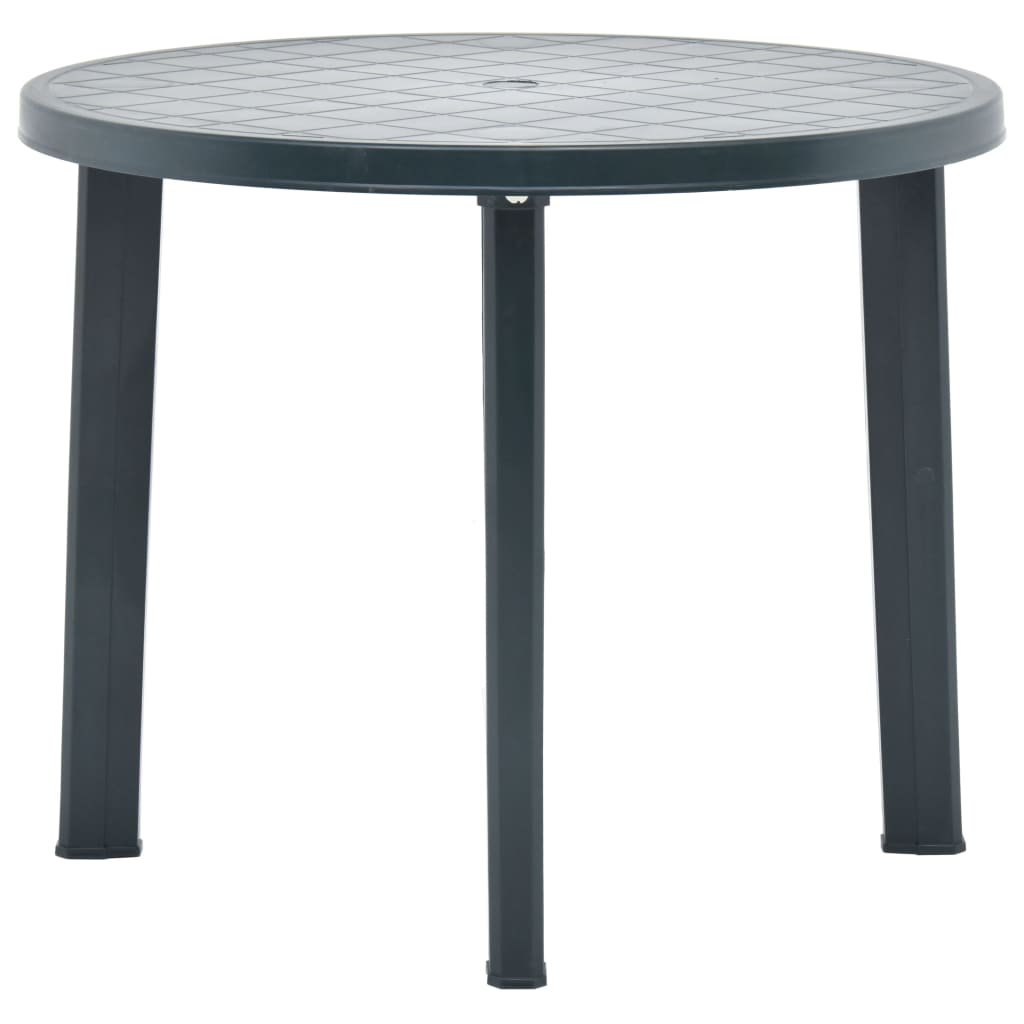 vidaXL zöld műanyag kerti asztal 89 cm