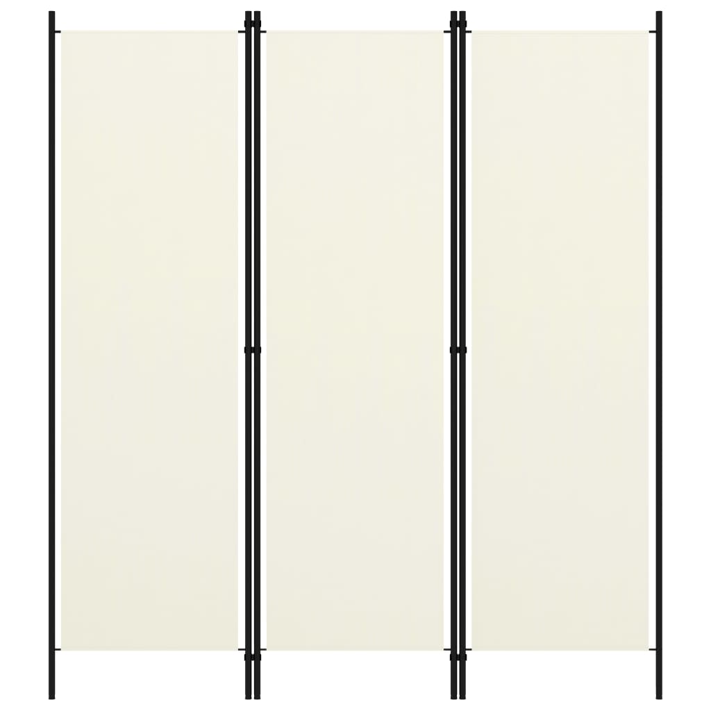 vidaXL krémfehér 3 paneles paraván 150 x 180 cm