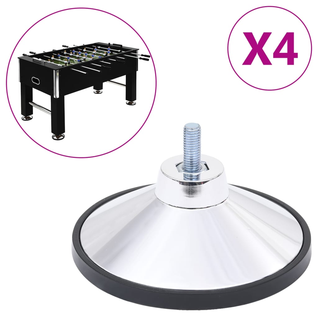 vidaXL 4 db króm csocsóasztal láb