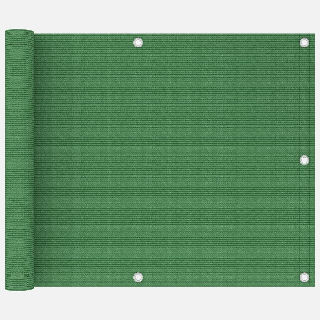 vidaXL világoszöld HDPE erkélytakaró 75 x 600 cm
