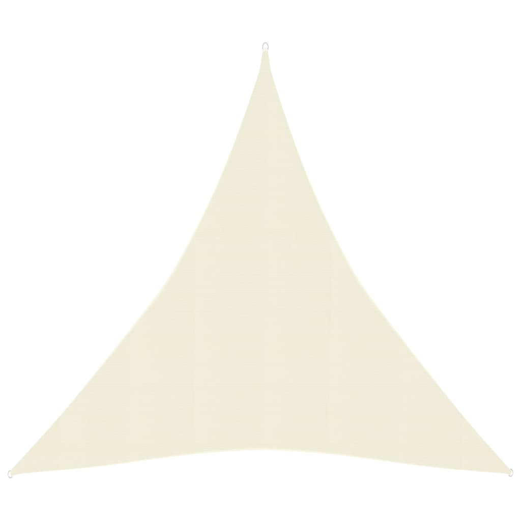 vidaXL krémszínű HDPE napvitorla 160 g/m² 5 x 7 x 7 m