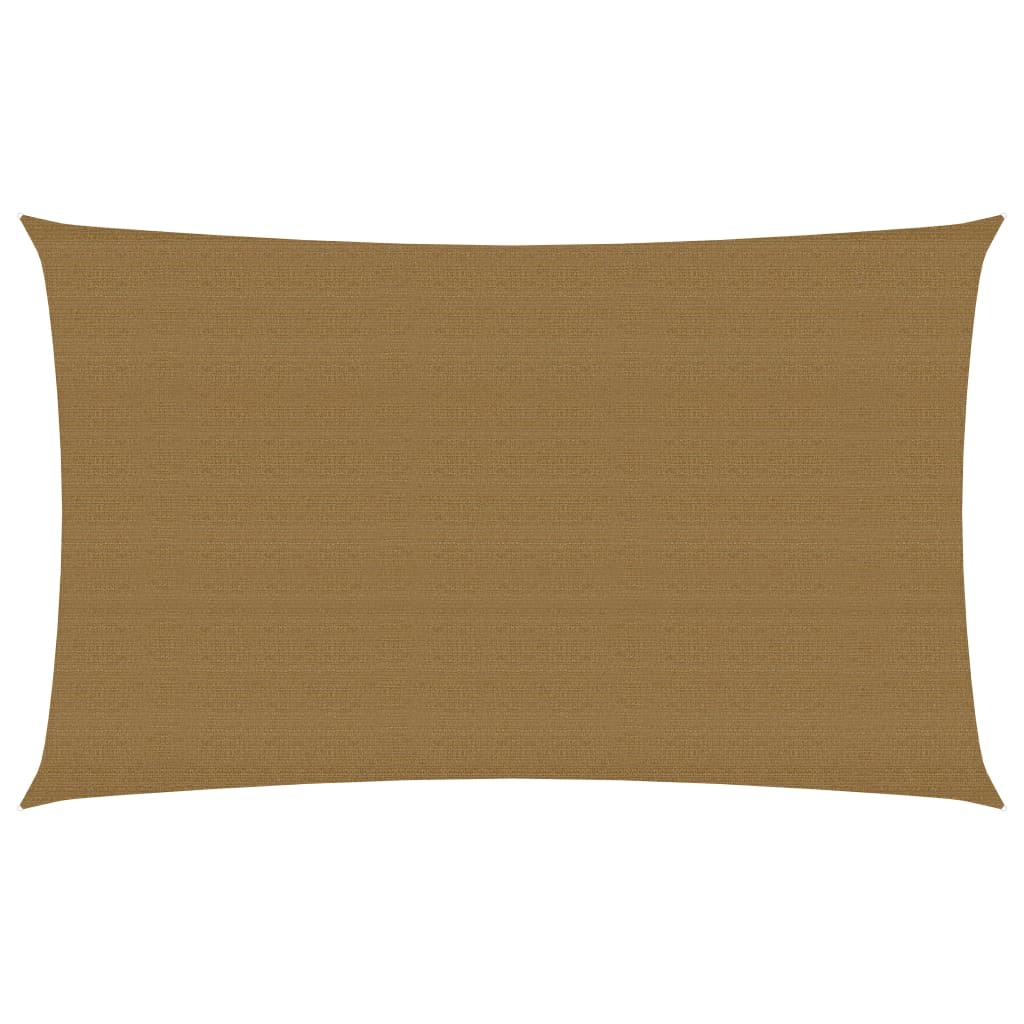 vidaXL tópszínű HDPE napvitorla 160 g/m² 2,5 x 5 m