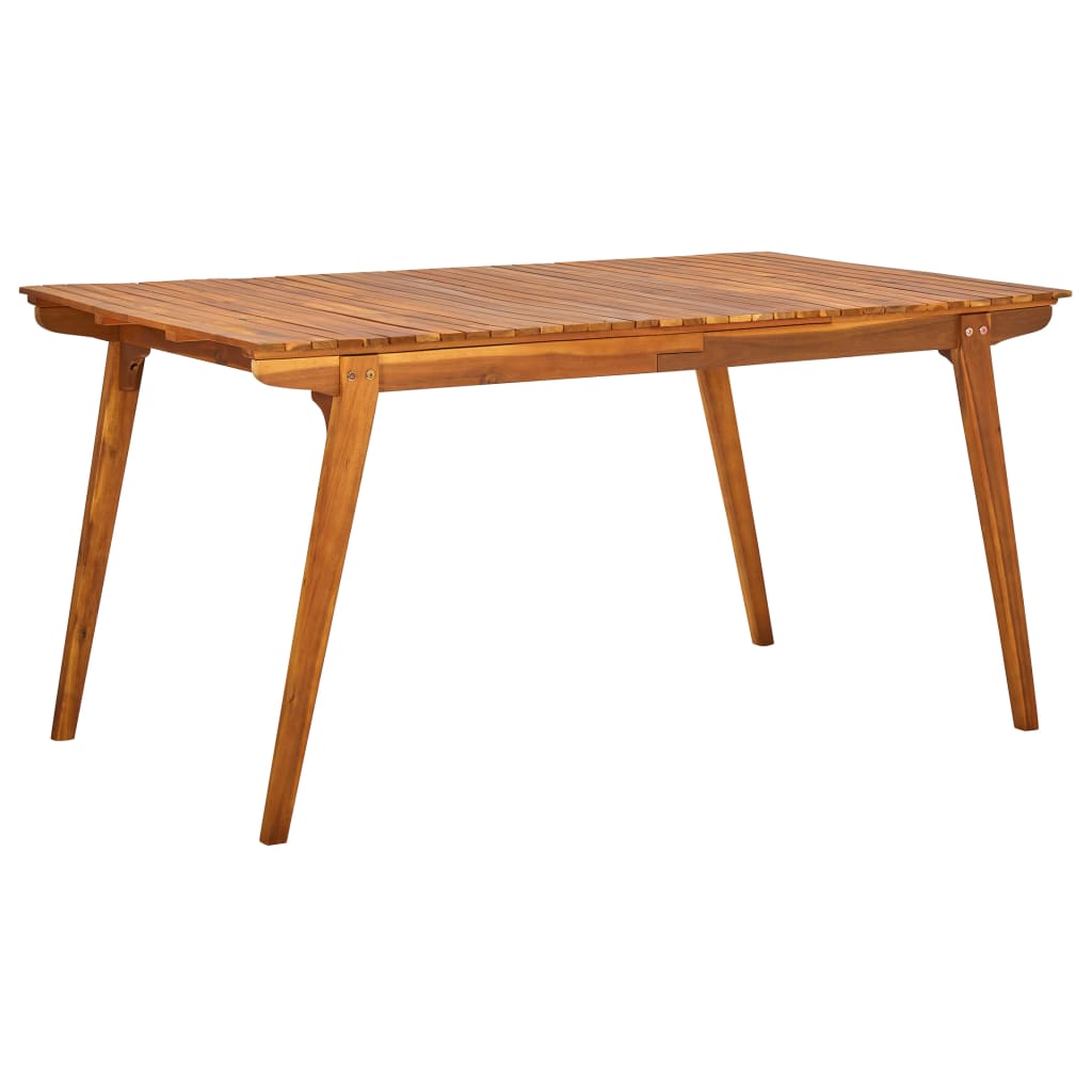 vidaXL tömör akácfa kerti asztal 150 x 90 x 75 cm
