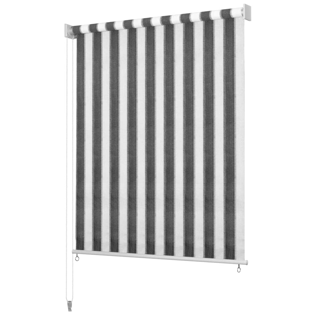 vidaXL antracitszürke-fehér csíkos kültéri sötétítő 400 x 230 cm