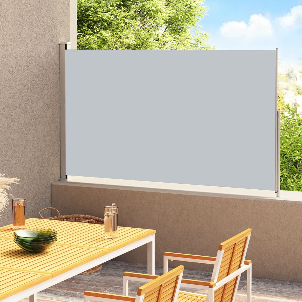 vidaXL szürke behúzható oldalsó terasznapellenző 220 x 300 cm