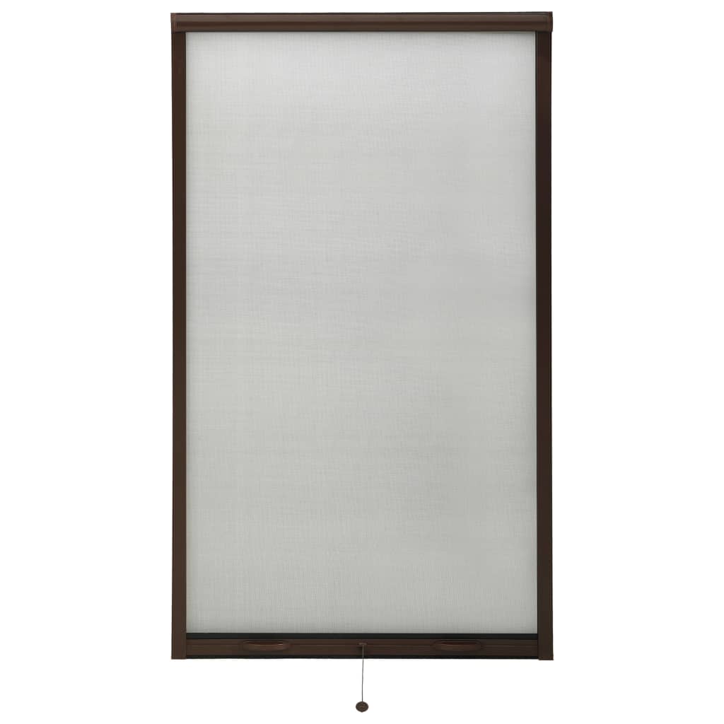 vidaXL barna lehúzható ablakszúnyogháló 90 x 170 cm
