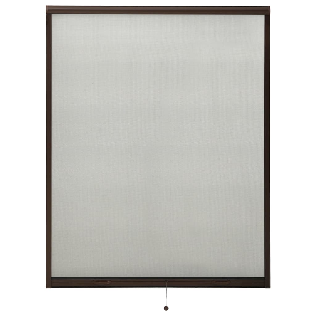 vidaXL barna lehúzható ablakszúnyogháló 140 x 170 cm