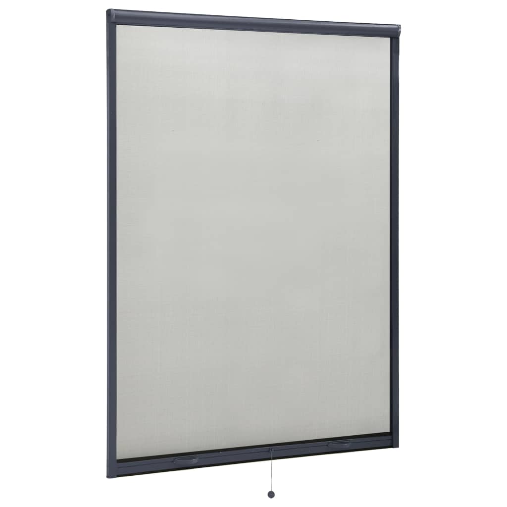 vidaXL antracitszürke lehúzható ablakszúnyogháló 120 x 170 cm
