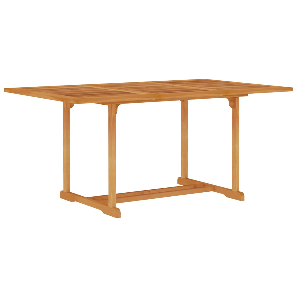 vidaXL tömör tíkfa kerti asztal 150 x 90 x 75 cm