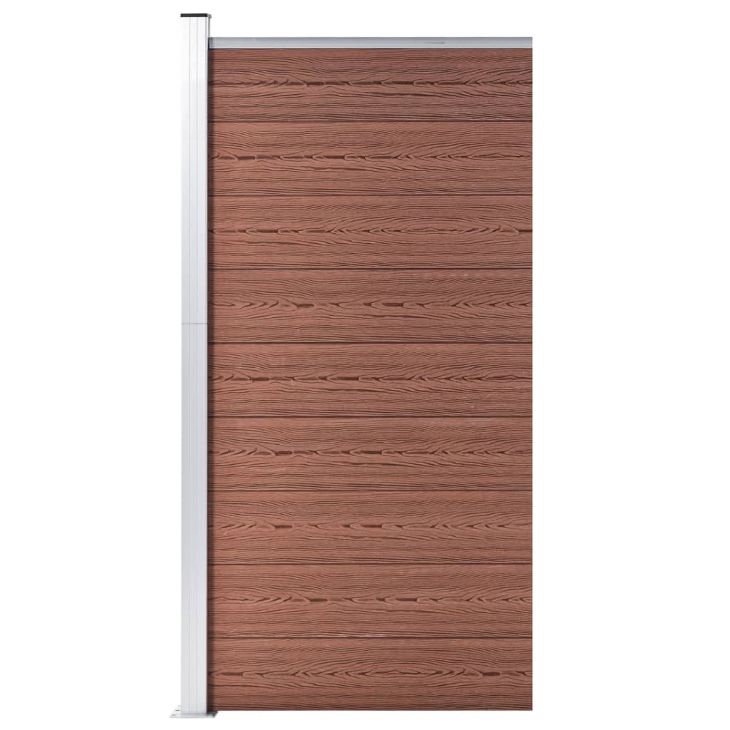 vidaXL barna WPC kerítéspanel 95 x 186 cm