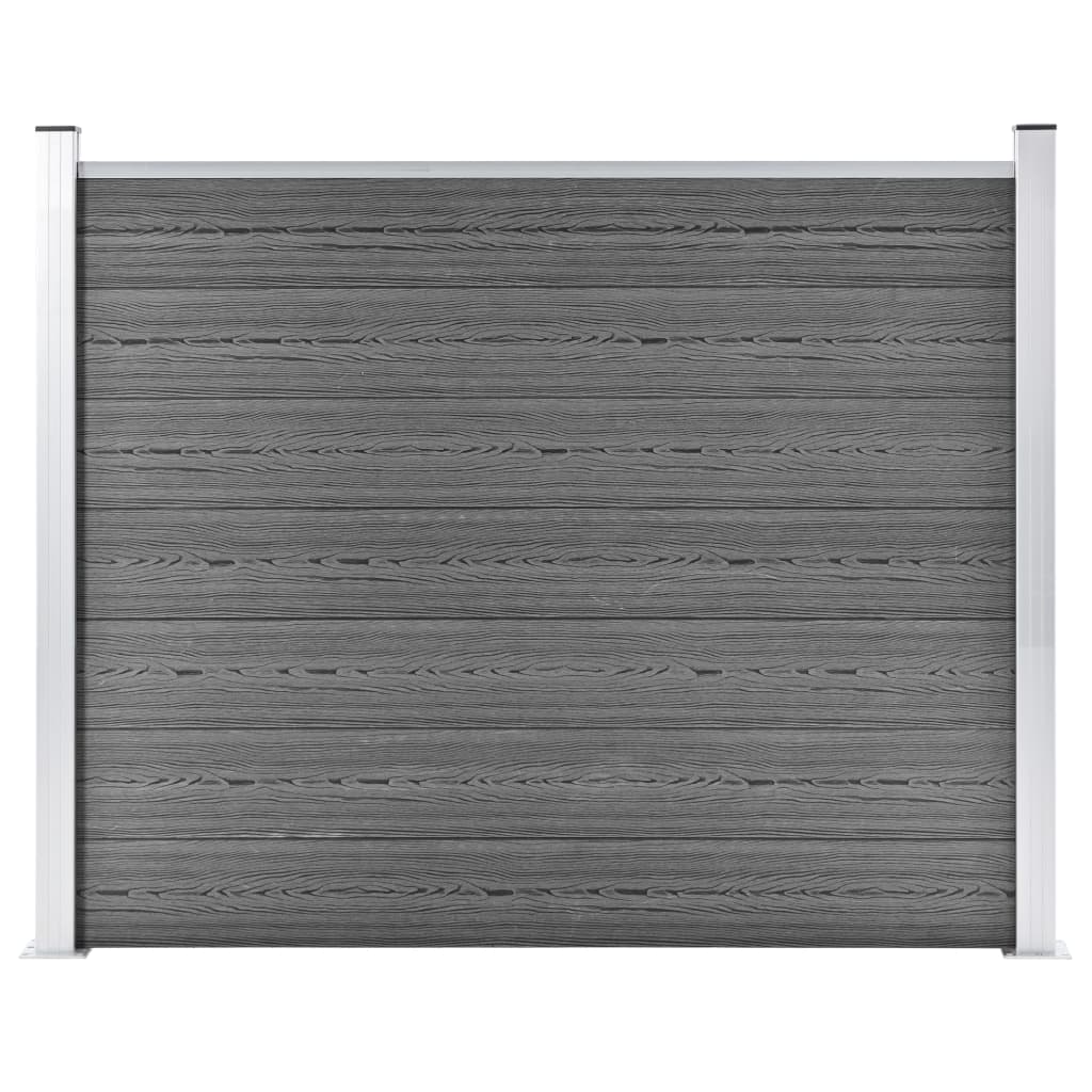 vidaXL szürke WPC kerítéspanel 180 x 146 cm