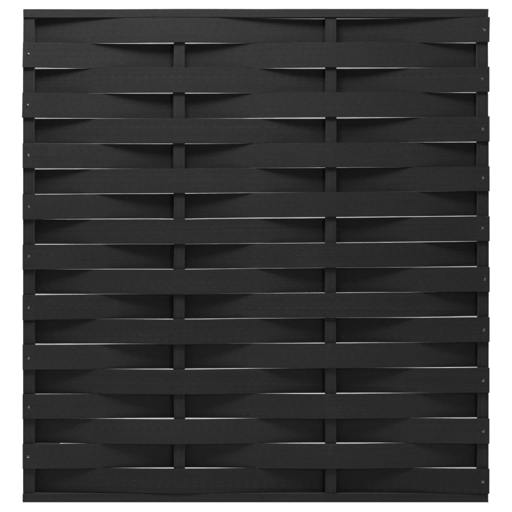 vidaXL fekete WPC kerítéspanel 170 x 180 cm