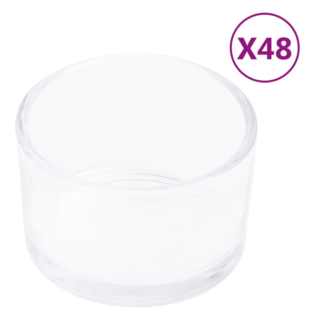 vidaXL 48 darab teamécsesüveg