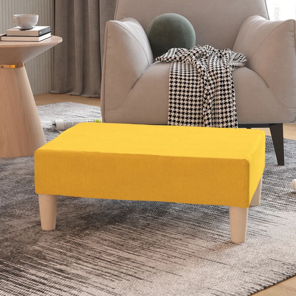 vidaXL sárga szövet lábzsámoly 78 x 56 x 32 cm