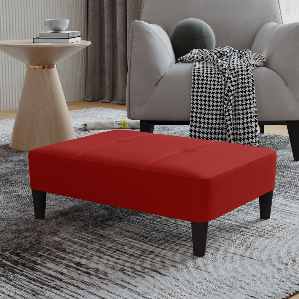 vidaXL bordó műbőr lábzsámoly 78 x 56 x 32 cm
