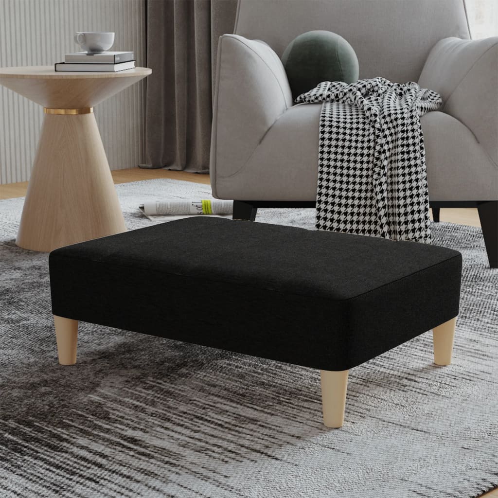 vidaXL fekete szövet lábzsámoly 78 x 56 x 32 cm