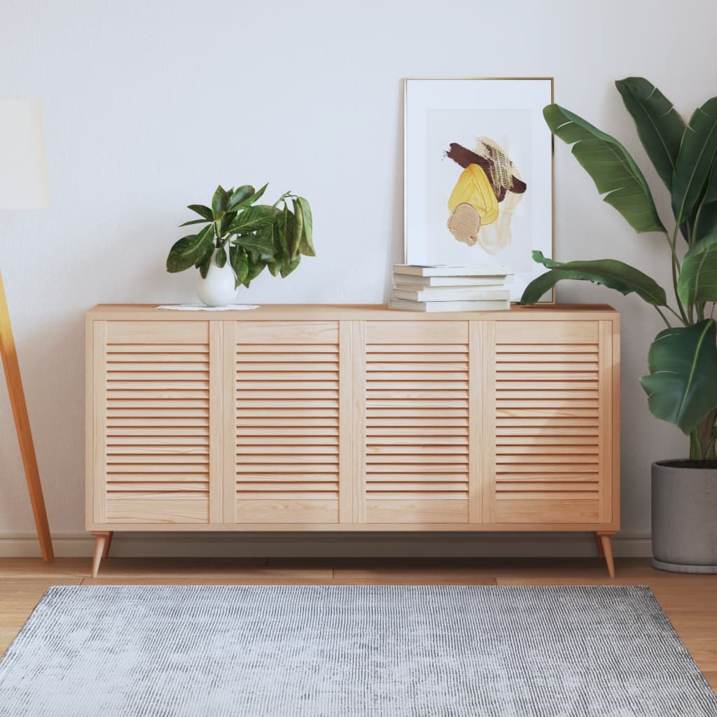 vidaXL 4 db tömör fenyőfa zsaluzott ajtó 61,5 x 39,4 cm