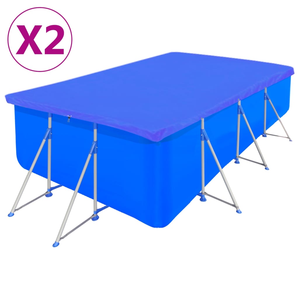vidaXL 2 db polietilén négyszögletes medencetakaró 90 g/nm 400x207 cm