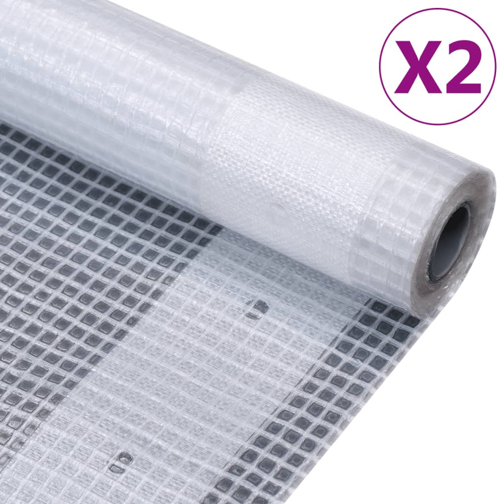 vidaXL 2 db fehér takaróponyva 260 g/m² 4 x 8 m