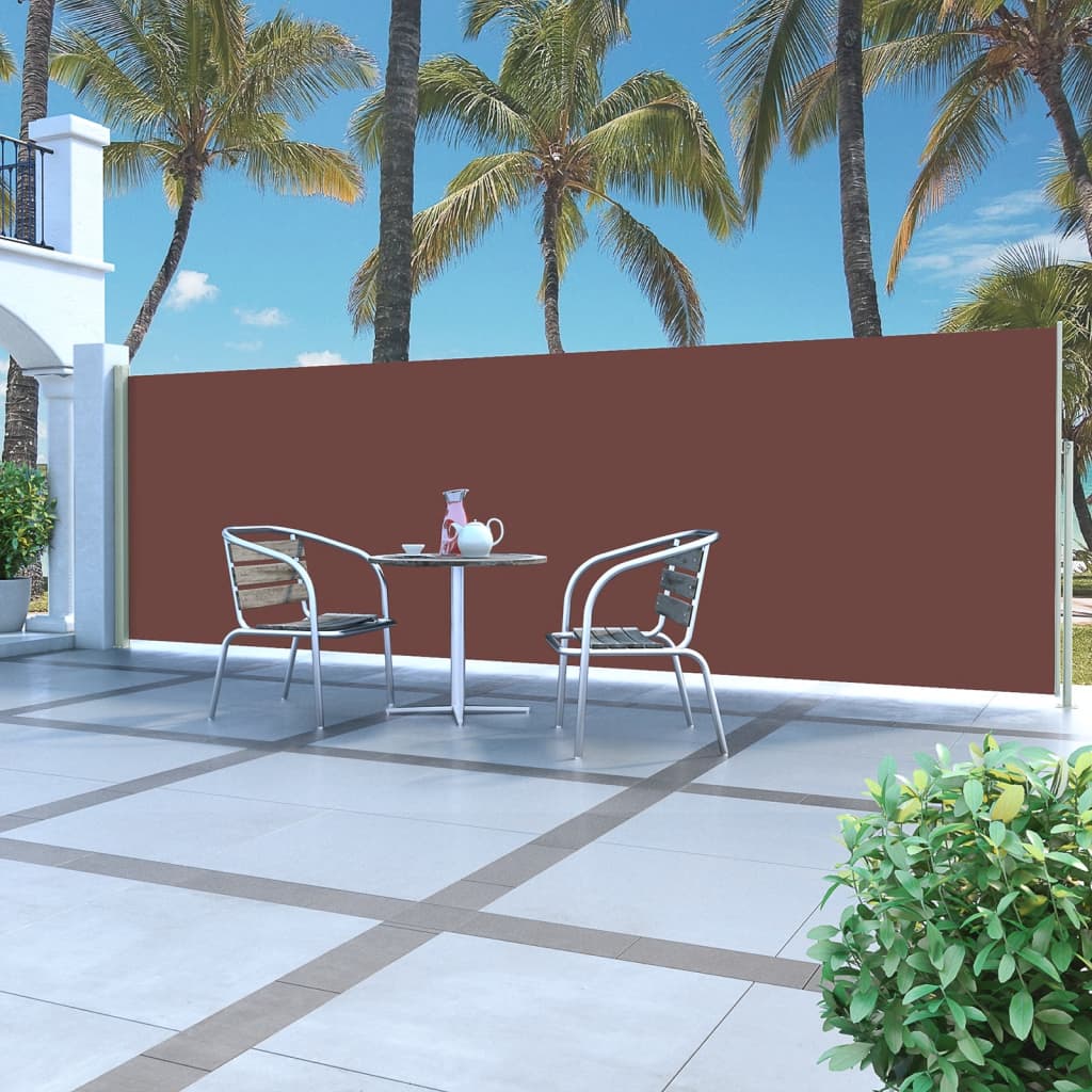 vidaXL barna kihúzható terasznapellenző 160 x 500 cm