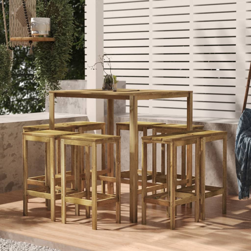 vidaXL impregnált fenyőfa bárasztal 110 x 100 x 110 cm