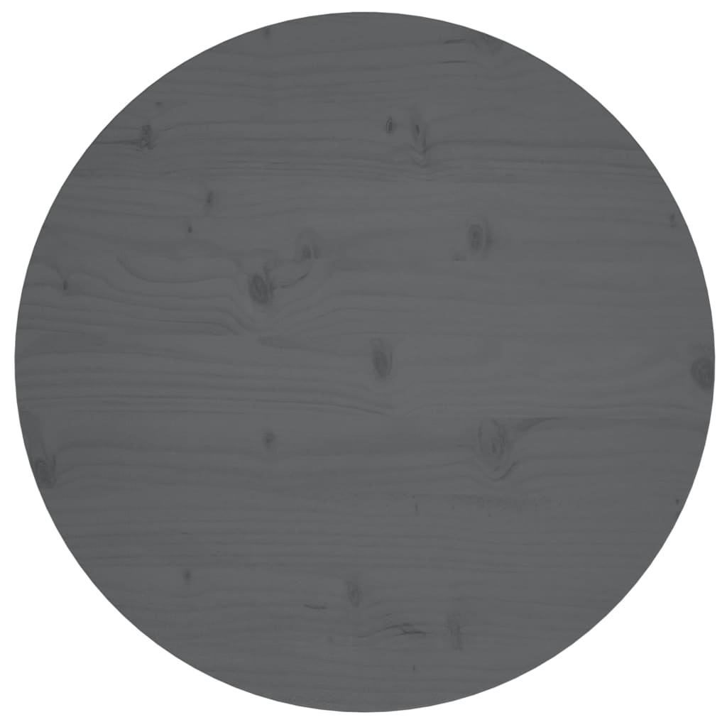 vidaXL szürke tömör fenyőfa asztallap Ø60 x 2,5 cm
