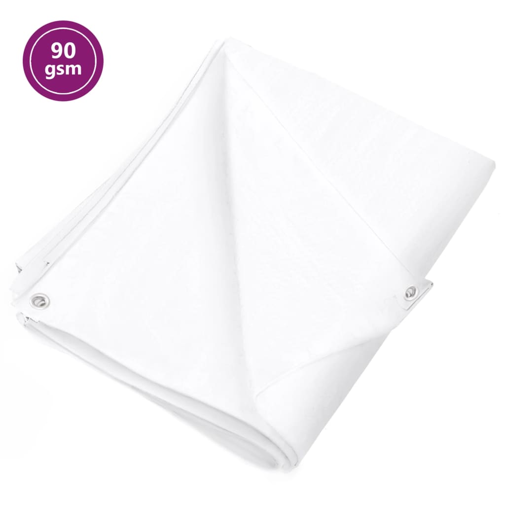 vidaXL fehér HDPE takaróponyva 90 g/m² 8 x 12 m