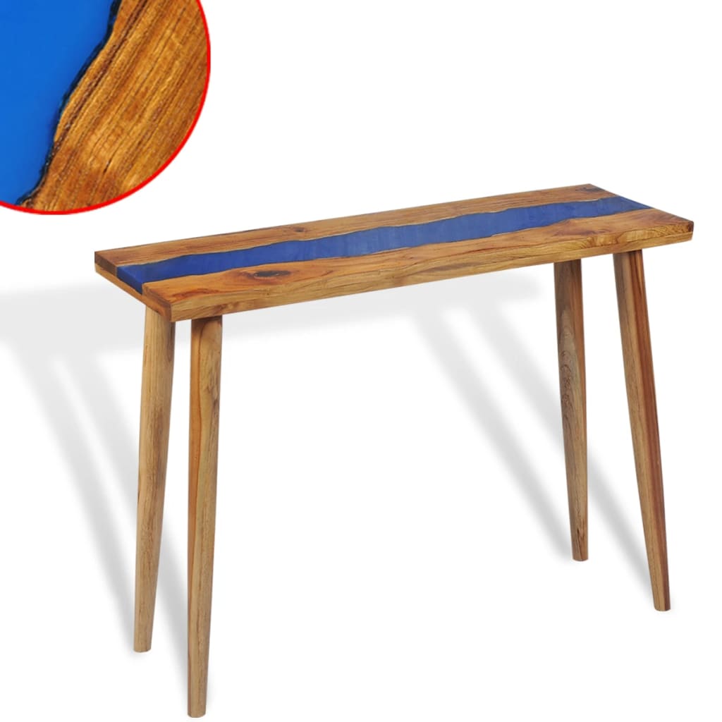 vidaXL műgyanta-tíkfa tálalóasztal 100 x 35 x 75 cm
