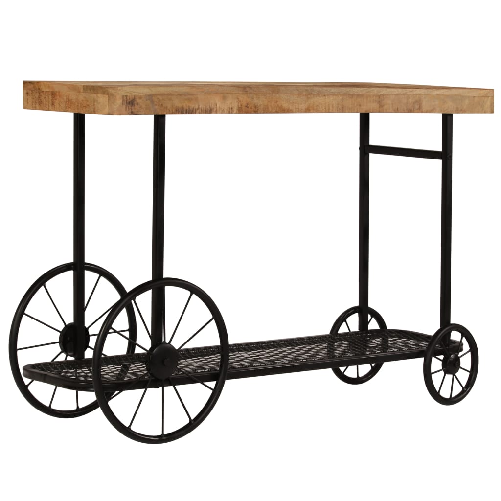 vidaXL tömör mangófa konzolasztal 115 x 36 x 76 cm