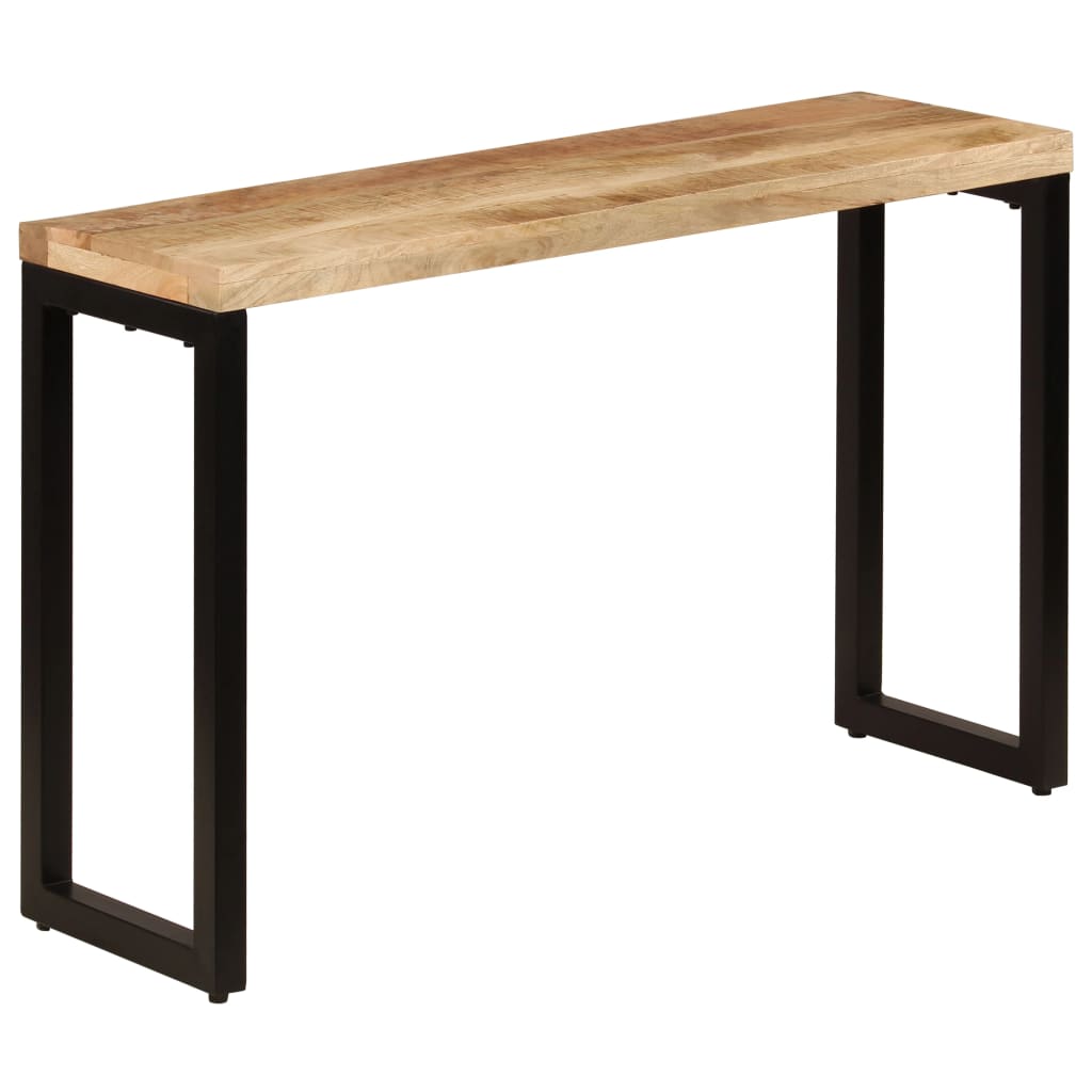 vidaXL tömör mangófa és acél120 x 35 x 76 cm