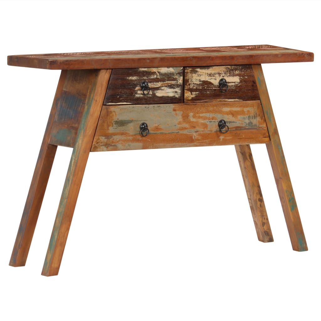 vidaXL tömör újrahasznosított fa tálalóasztal 110 x 30 x 75 cm