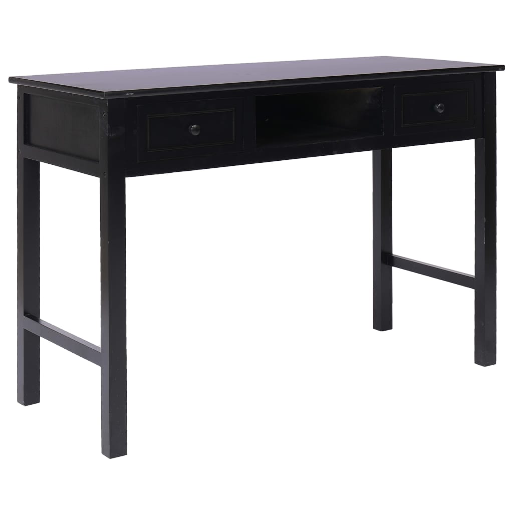 vidaXL fekete fa íróasztal 110 x 45 x 76 cm