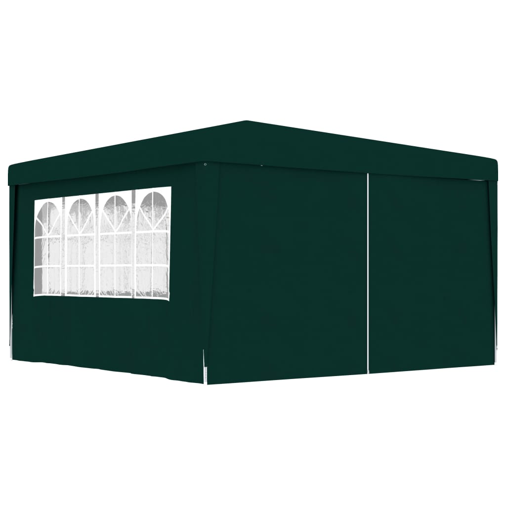 vidaXL zöld rendezvénysátor oldalfalakkal 4 x 4 m 90 g/m²