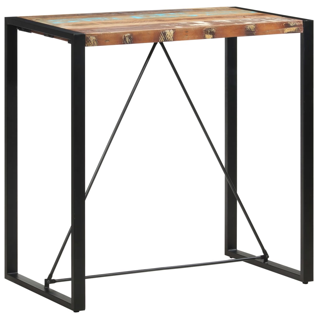 vidaXL tömör újrahasznosított fa bárasztal 110 x 60 x 110 cm