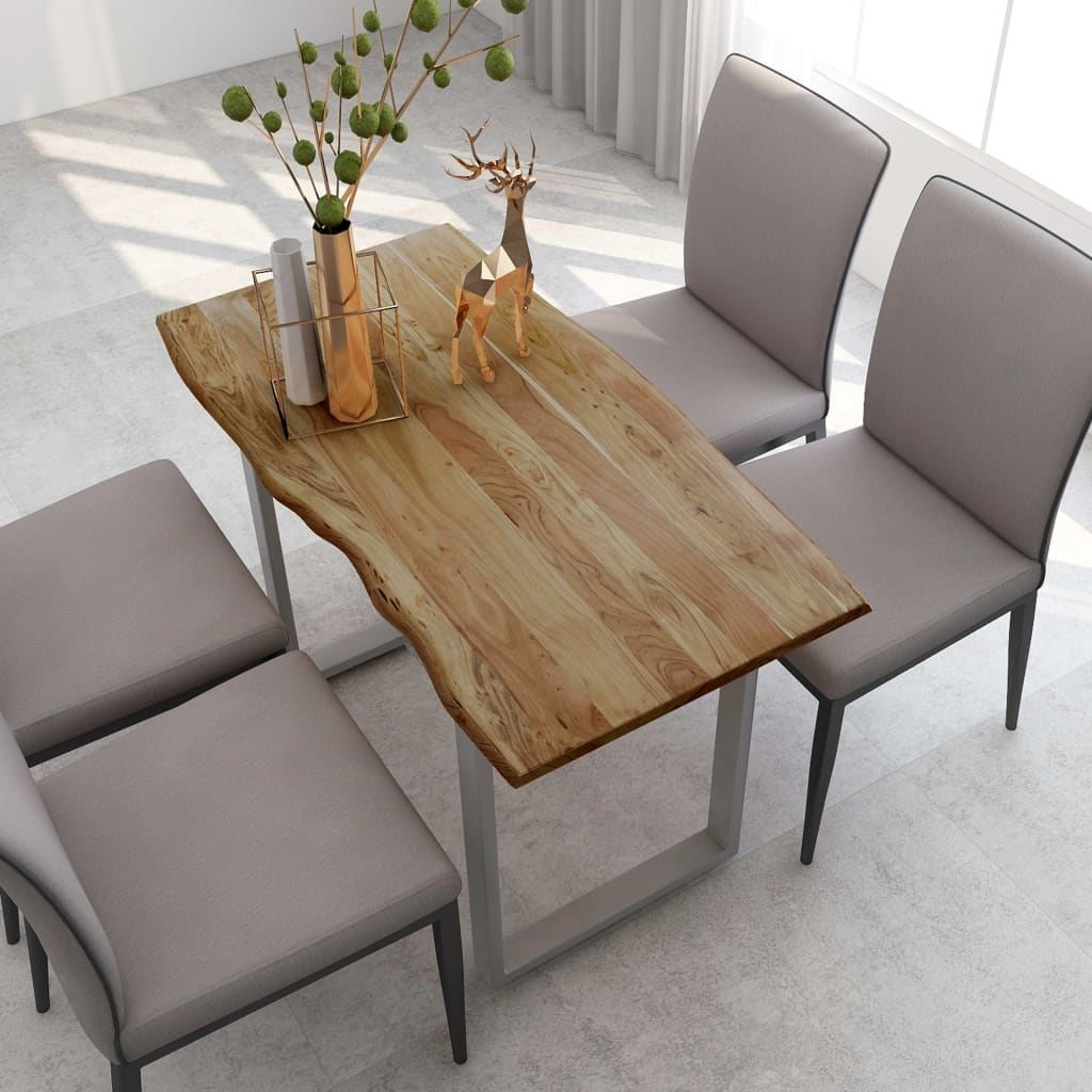vidaXL tömör akácfa étkezőasztal 118 x 58 x 76 cm