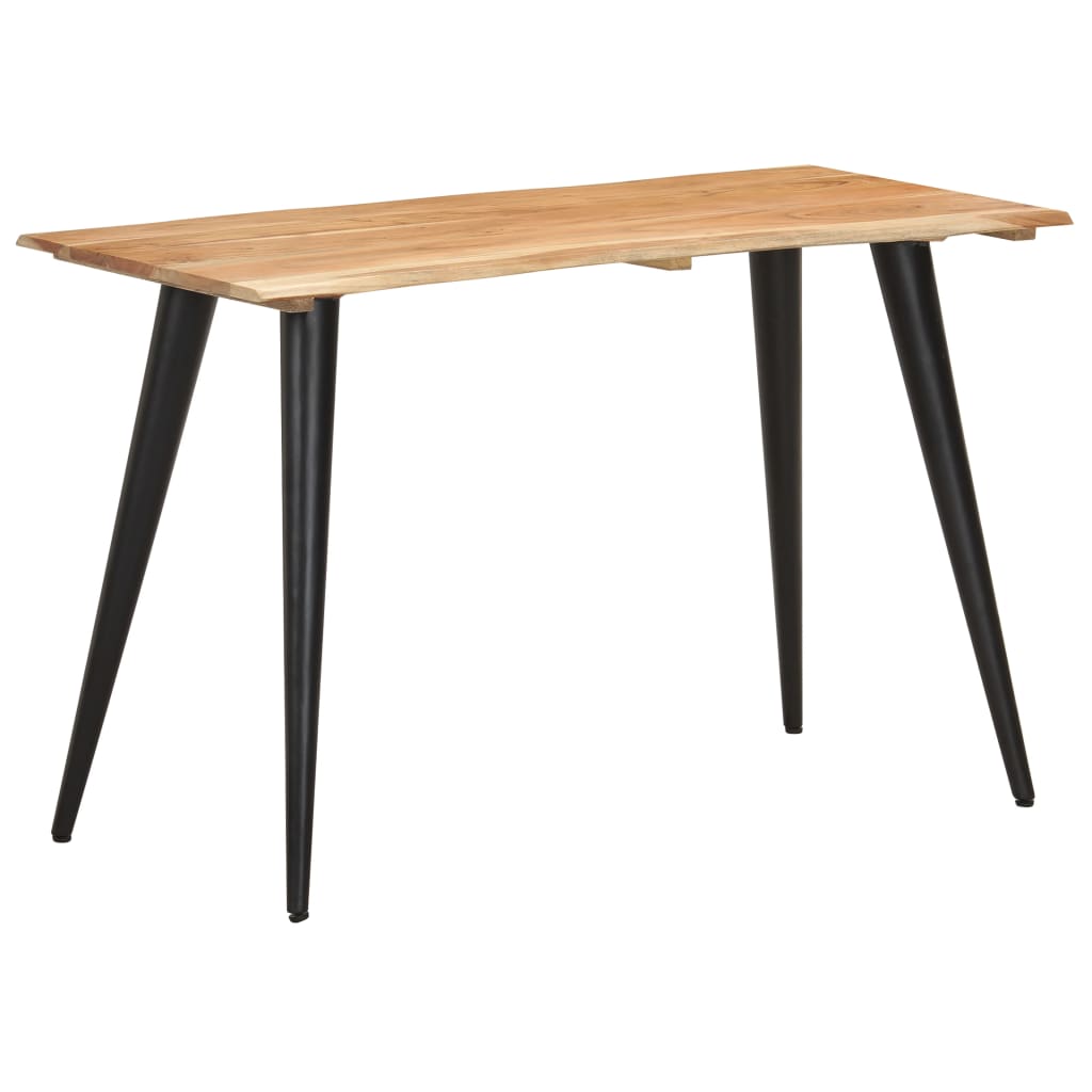vidaXL tömör akácfa étkezőasztal természetes szélekkel 120x60x75 cm