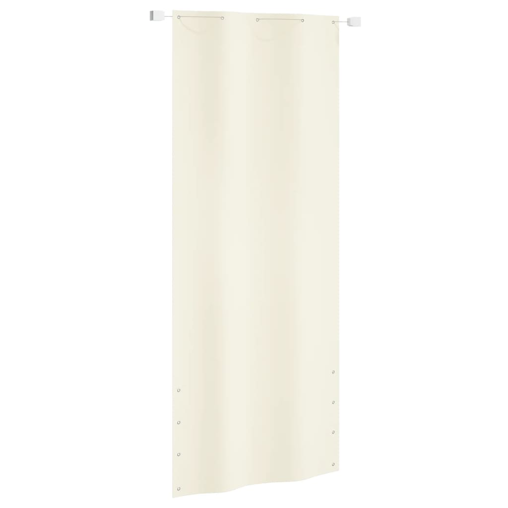 vidaXL krémszínű oxford-szövet erkélyparaván 100 x 240 cm