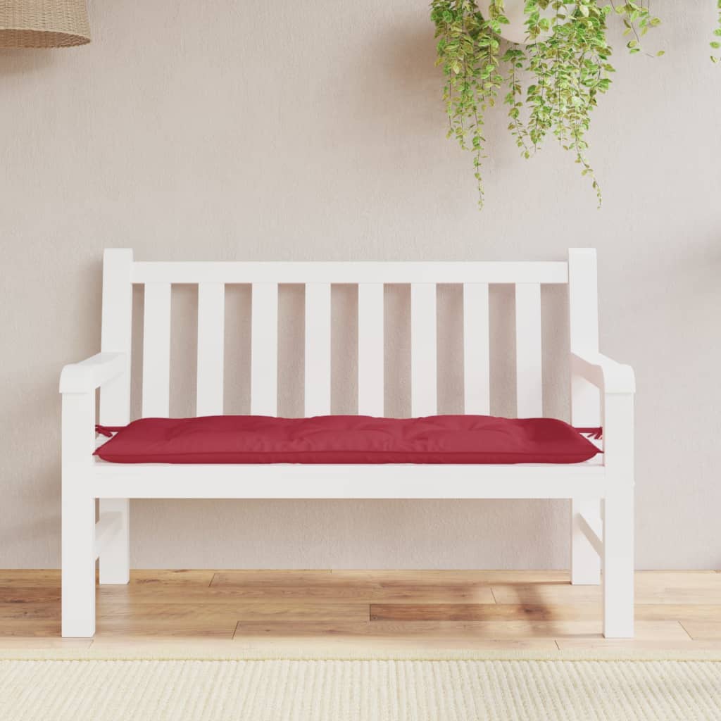 vidaXL bordó oxford szövet kerti padpárna 120 x 50 x 7 cm