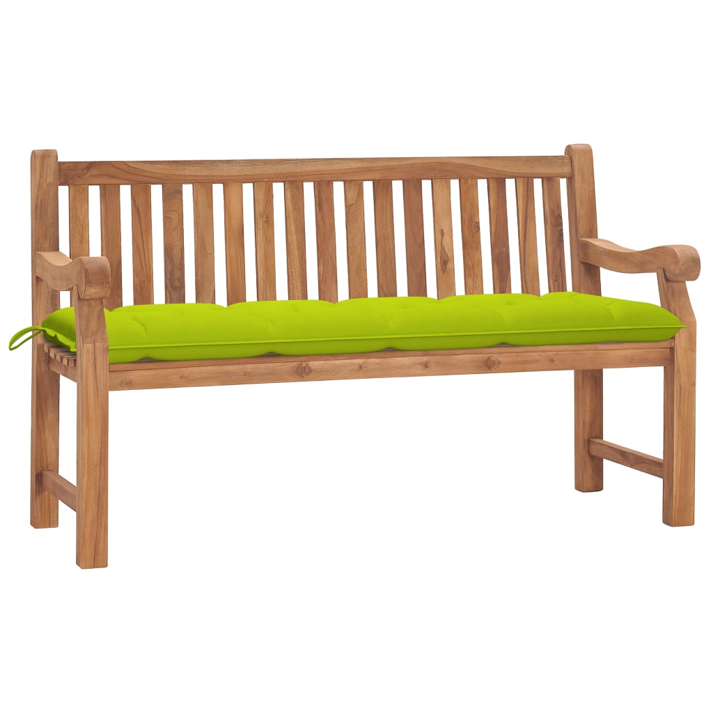 vidaXL tömör tíkfa kerti pad párnával 150 cm