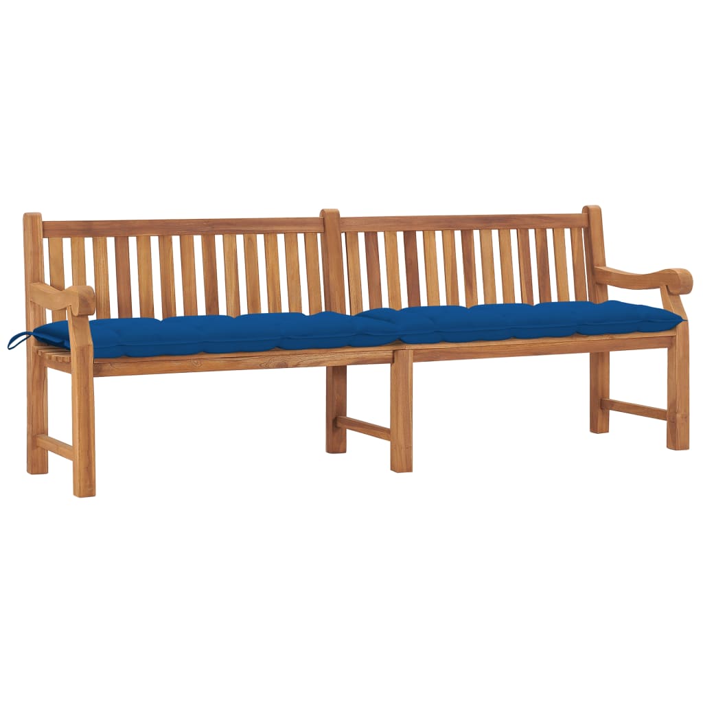 vidaXL tömör tíkfa kerti pad párnával 240 cm